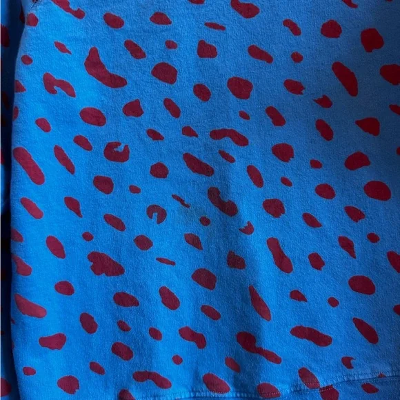 Clare V Blue and Red Jag women’s Sweatshirt - Picture 5 of 5